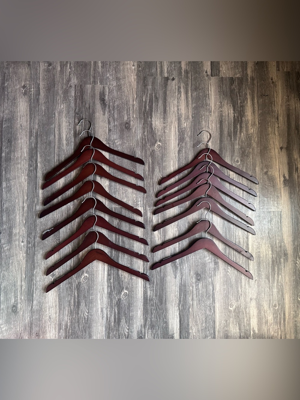 Wooden Adult Shirt Hangers Bundle of 15